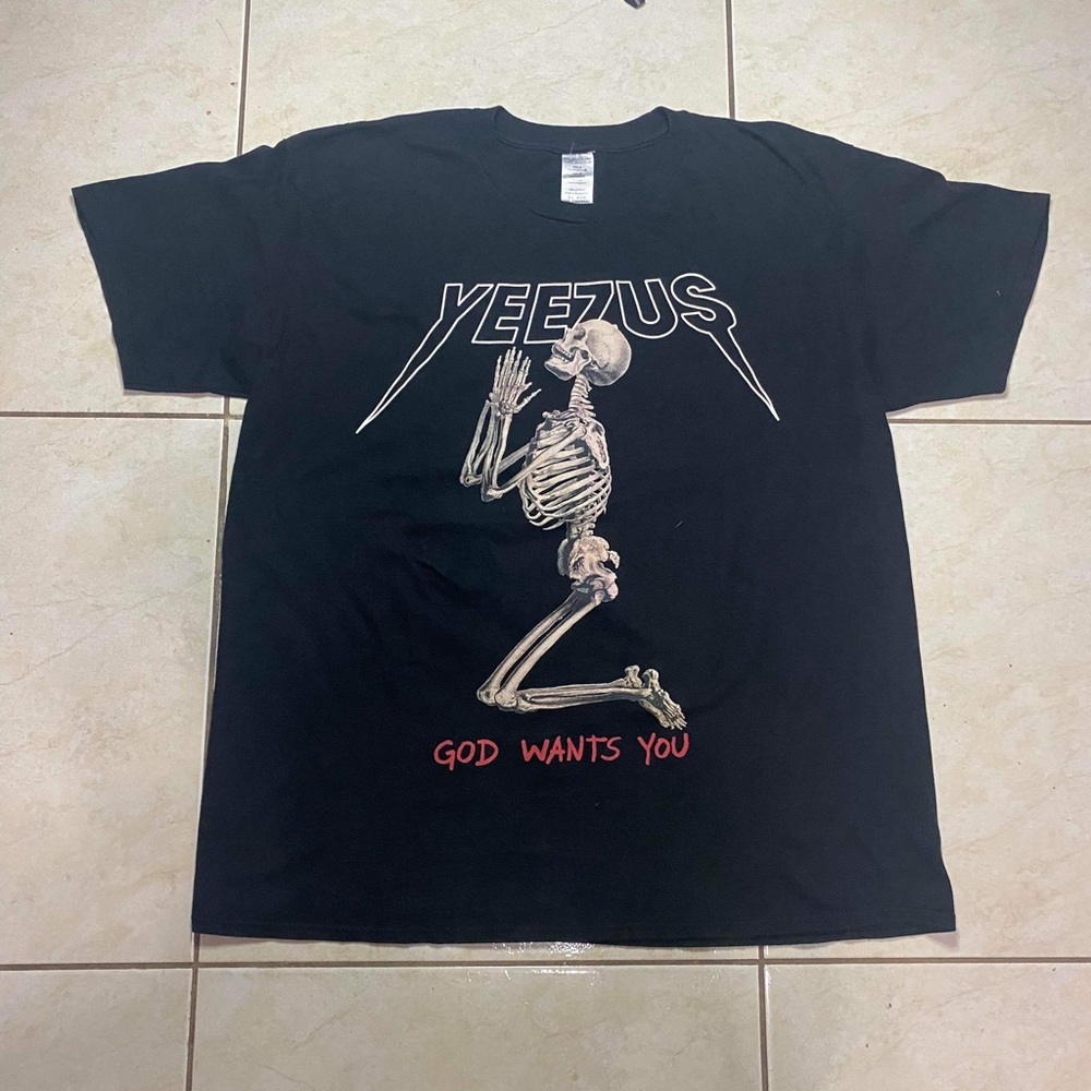 Kanye West Yeezus rap tee God Wants You 2013 Tour Style Shirt Size 2XL